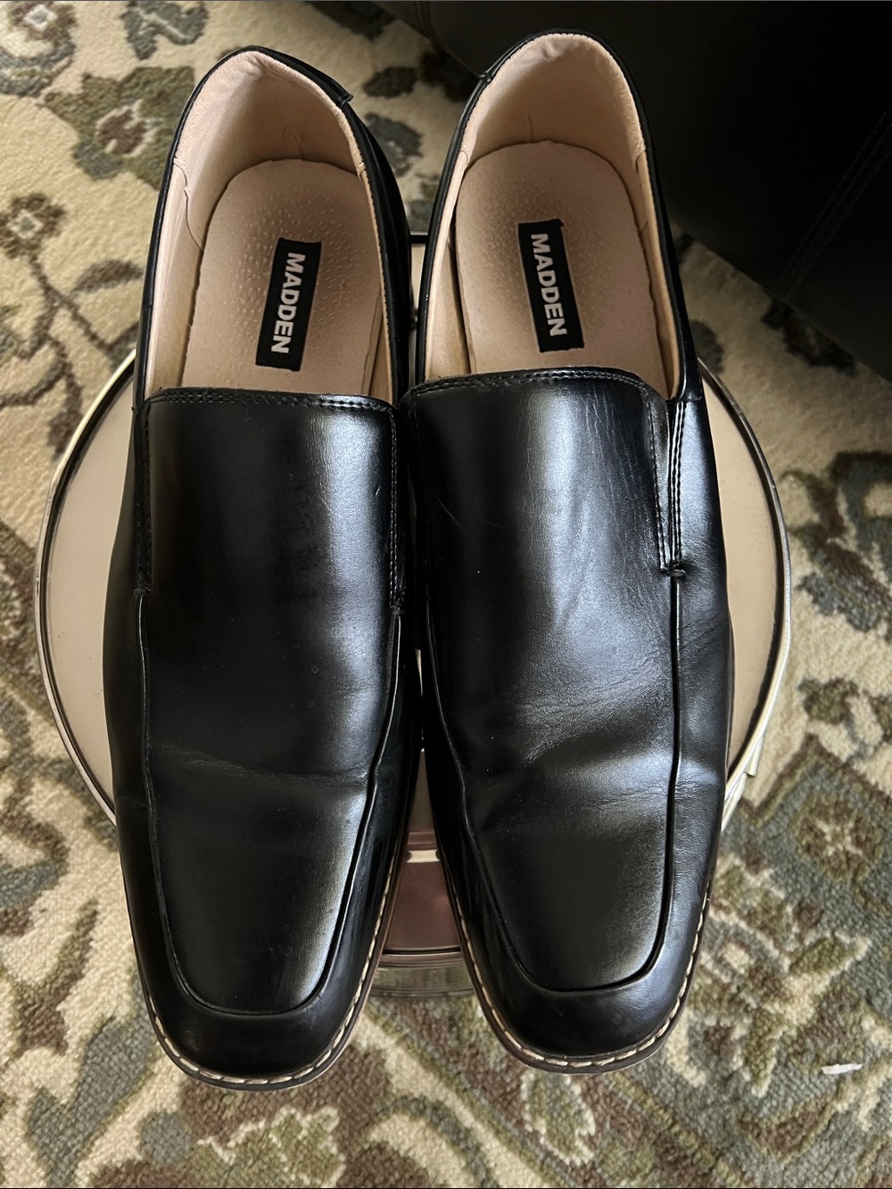 Men's Madden Classic Black Slip-On Dress Loafers